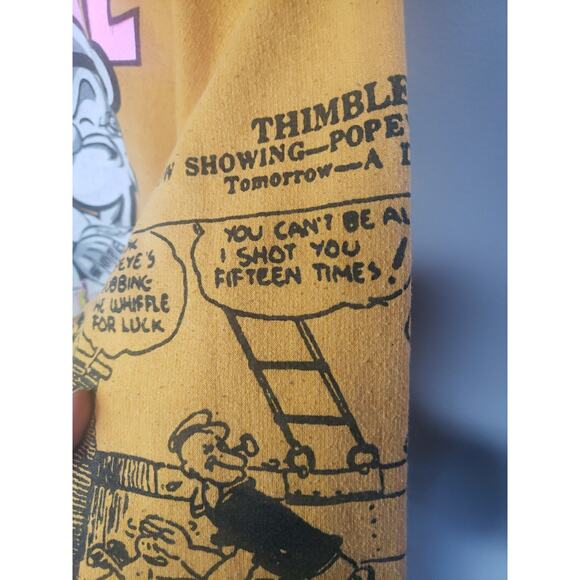 Popeye the Sailor Man Hoodie Windbreaker Comics Cartoon TV Movie, Size L - Picture 6 of 6